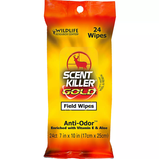 Wildlife Research Scent Killer Gold Field Wipes  24-Pack