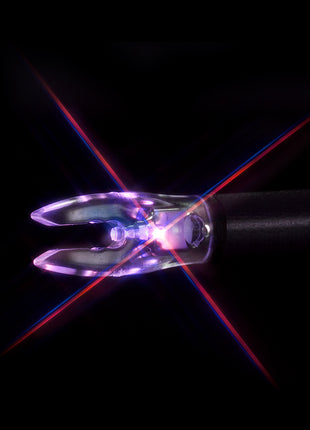 Nockturnal FIT Universal Size Strobing Red &amp; BLUE Lighted Nock