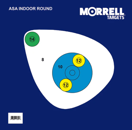 Morrell Paper Face Targets- ASA INDOOR 100/pack
