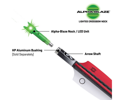 TENPOINT Alpha-Blaze Lighted Nock-Bushing Green
