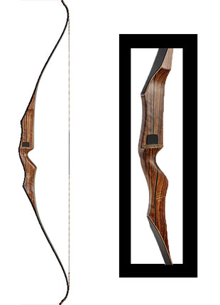 Bear Super Kodiak Recurve (60") - Shedua with Black Stripe