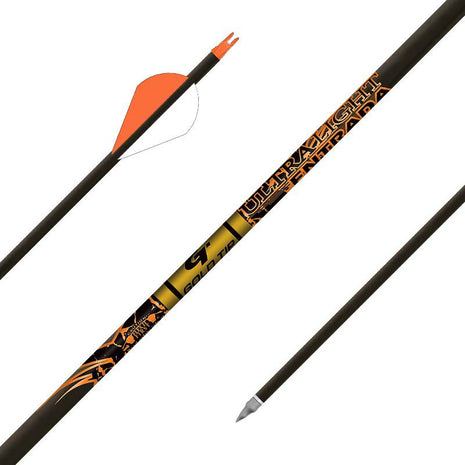 GOLD TIP ARROW ULTRALIGHT ENTRADA (.246) 600 2" Raptor Vanes (4) uncut (Clearance)