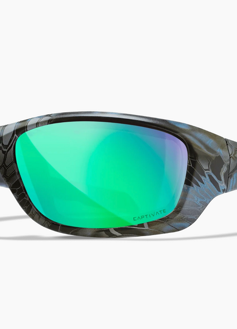 WX GRAVITY GLASSES Kryptek® Neptune™ Frame with CAPTIVATE™ Polarized Green Mirror lens