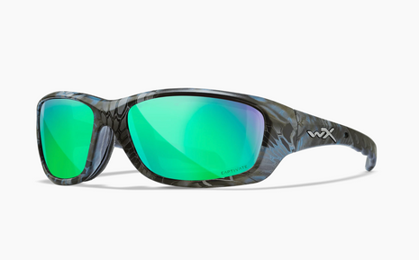 WX GRAVITY GLASSES Kryptek® Neptune™ Frame with CAPTIVATE™ Polarized Green Mirror lens