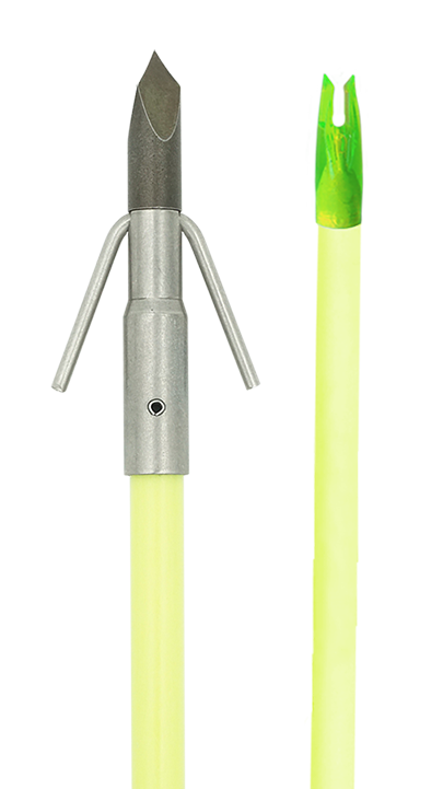 MUZZY Classic Chartreuse Fish Arrow with Gar Point (nock installed)