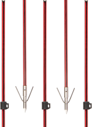 Cajun Fiberglass Arrow W/ Piranha Long Barb XT Red