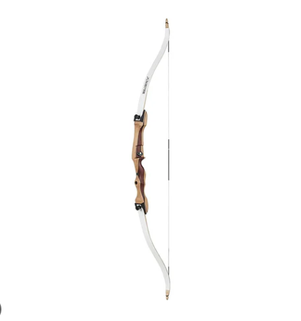 BEAR TAKE DOWN RECURVE BULLSEYE X RH 48" 15LBS. BROWN RISER WITH WHITE LIMBS
