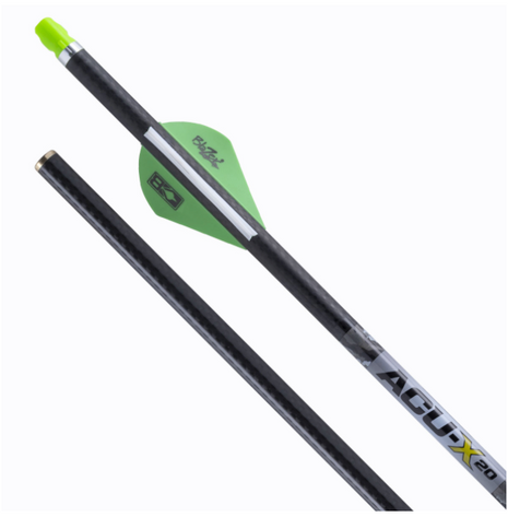 TENPOINT ACU-X Carbon Arrows, 20", w/ ACU-X Nock .001" Green (6pk)