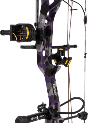 BEAR BOW PKG, LEGIT MAXX (30") RTH 70 Fred Bear Twilight/Black LH