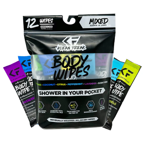 Klean Freak Body Wipes 12 pack - Mixed