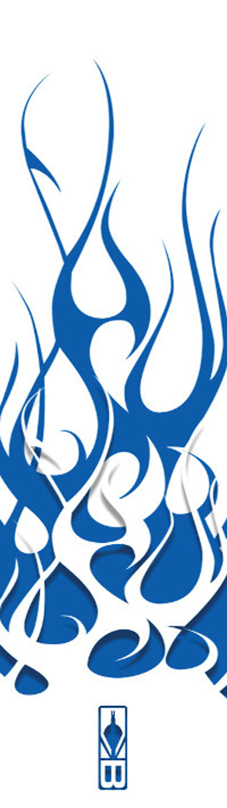 BOHNING Wrap, 4" Standard, Blue & White Flame, 13pk