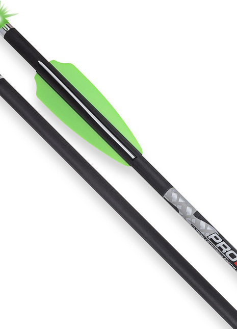 TENPOINT Pro Elite 400 Carbon Arrows, 20", w/ Alpha-Nock HP .003" Yellow