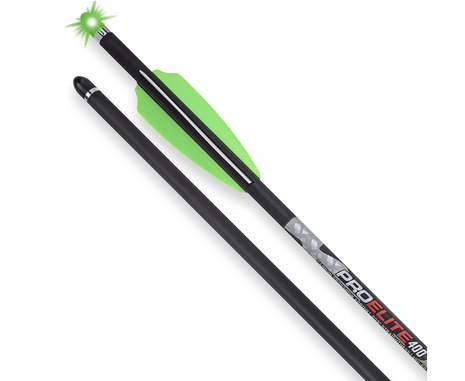 TENPOINT Pro Elite 400 Carbon Arrows, 20", w/ Alpha-Nock HP .003" Yellow