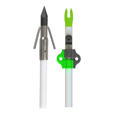MUZZY Classic White Fish Arrow with Gar Point (nock, bottle slide installed)