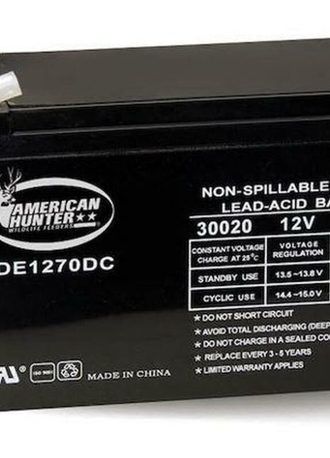 AMERICAN HUNTER DE1270DC /12V 7 AMP HR RECHARGEABLE BATTERY BULK