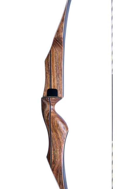 Bear Recurve 1-Pc, 64" Super Kodiak RH 45 Shedua And Black
