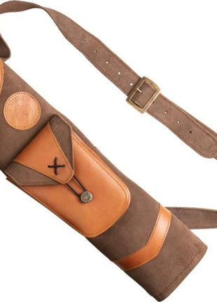 Bear Quiver, Traditional Back Brown Leather