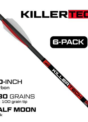 KILLERTECH&trade; 20" CROSSBOW BOLTS 6PK