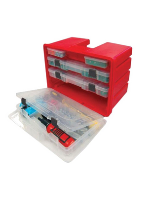 Plano Deluxe Portable Rack System Red 5 Interior Boxes