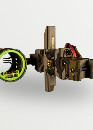 HHA MOSSY OAK BOTTOMLAND NYTRX PRO X3 THREE PIN PIC MOUNT, .010 GREEN AND RED PINS