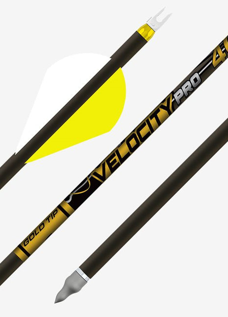 GOLD TIP ARROW VELOCITY PRO (.246) 400 2" Raptor Vanes (6pk)