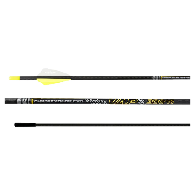 VICTORY ARROW VAP SS (.166) 2" X VANES Elite (.001") 350 Spine (8.8 gpi) 6 Pack