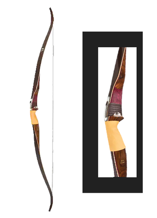BEAR KODIAK Recurve Bow - Purple Heart / Bolivian Rosewood (60")