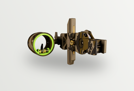 HHA MOSSY OAK BOTTOMLAND NYTRX PRO X2 TWO PIN PIC MOUNT, .019 GREEN AND RED PINS