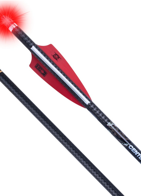 TENPOINT CenterPunch HPX Carbon Arrows, 20", w/ Alpha-Nock HPX .001" Red 6pk