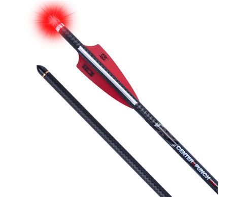 TENPOINT CenterPunch HPX Carbon Arrows, 20", w/ Alpha-Nock HPX .001" Red 6pk
