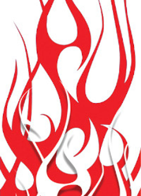 BOHNING Wrap, 4" Standard, Red & White Flame, 13pk