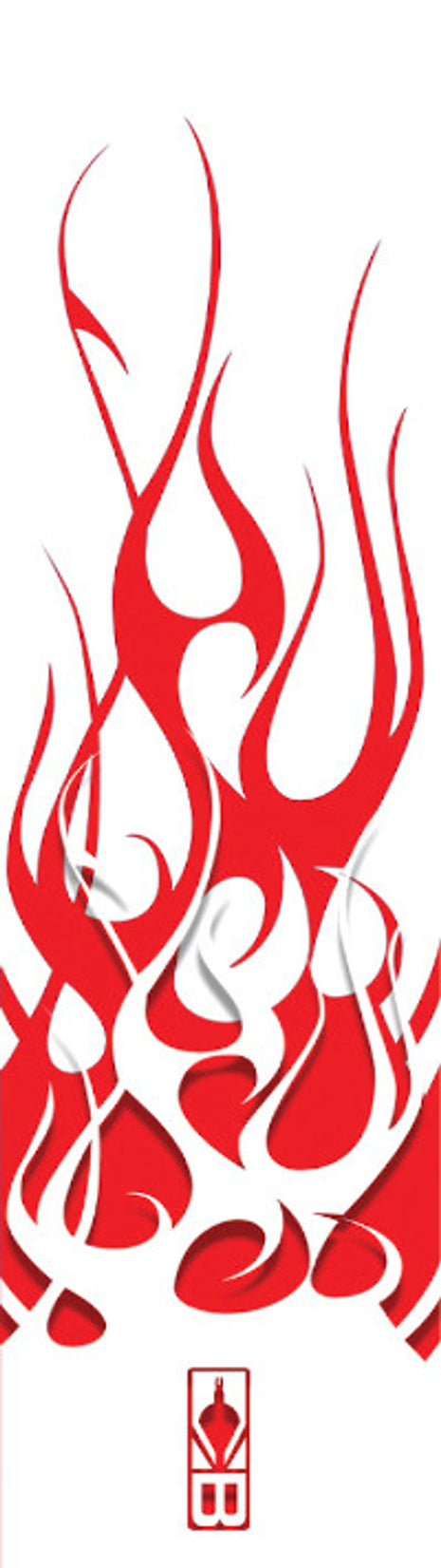 BOHNING Wrap, 4" Standard, Red & White Flame, 13pk