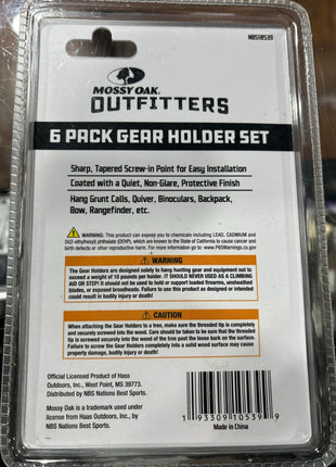 MOSSY OAK/ PURSUIT GEAR HOLDER SET 6 PACK