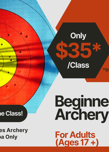 Beginner Archery Class ADULT - Includes rental