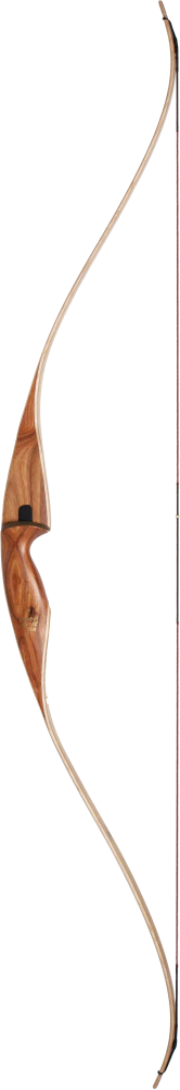 Bear Recurve 1-Pc, Grizzly Hunter RH 35 Canary Wood And Clear Glass