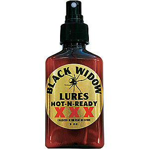 BLACK WIDOW DEER LURES Hot-N-Ready XXX 3oz. Gold Label (Northern)