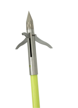 MUZZY Iron 3-blade Fish Point w/ Chartreuse arrow (nock installed)